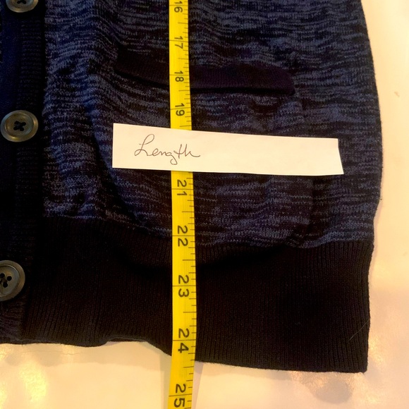 Express Cardigan Men's Small Blue Knit Button Up Classic Casual Preppy Grandpa - Picture 10 of 10